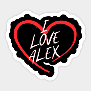 I Love Alex Sticker
